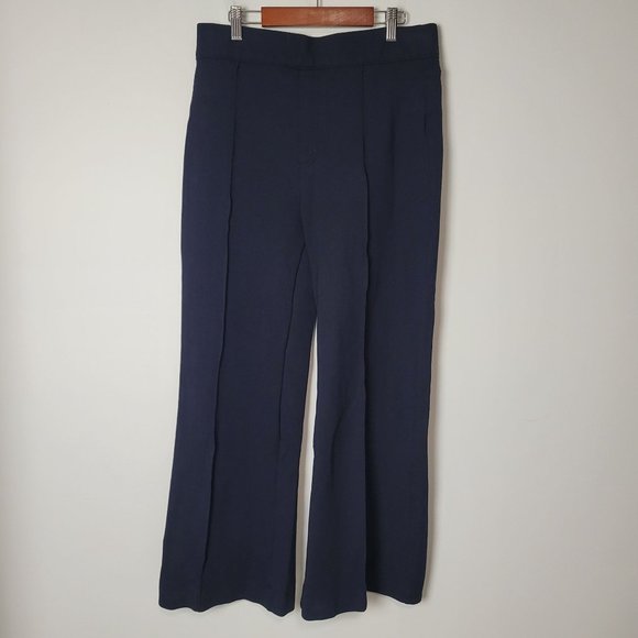 Spanx The Perfect Hi-Rise Flare Ponte Pants Navy Shapewear Size L Petite - Picture 2 of 10